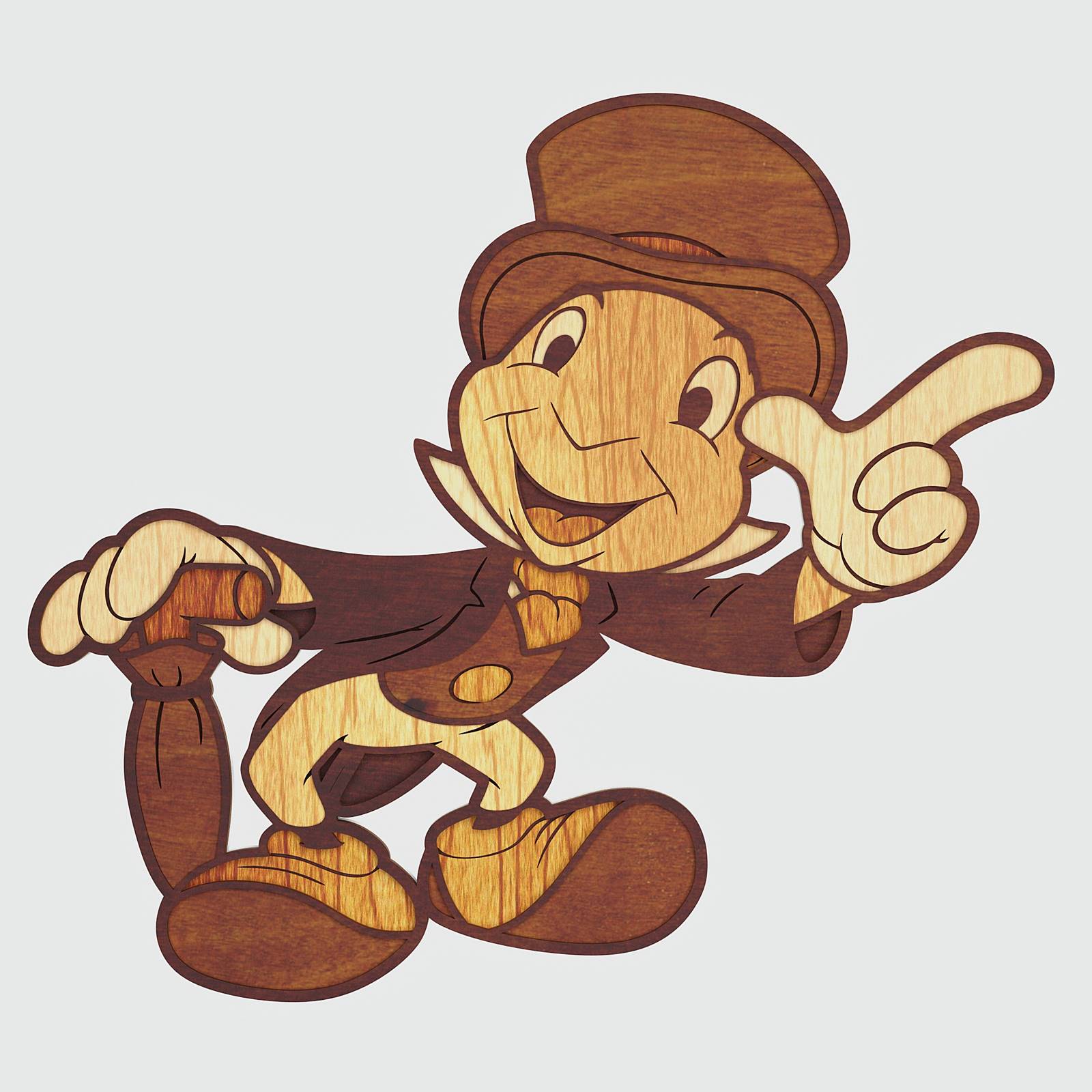 jiminyページ Jiminy Cricket Layered Design for cutting - LaserCraftum