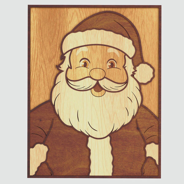 Santa Portrait Layered Design for cutting