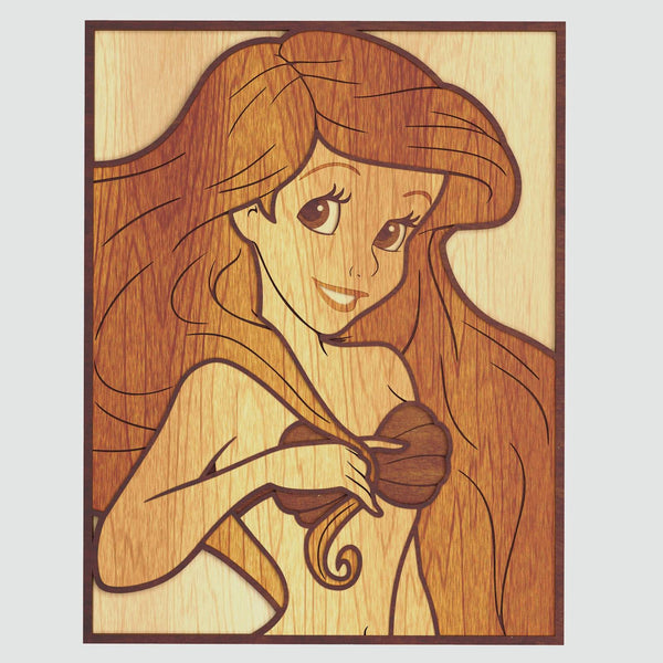 Ariel Portrait Layered Design for cutting