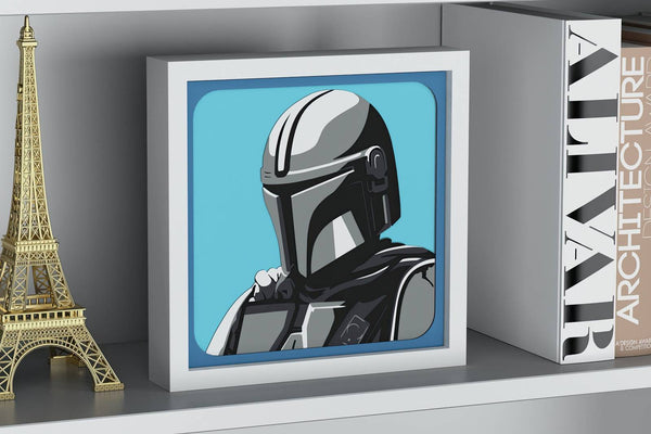 Mandalorian Shadow Box. File for cutting