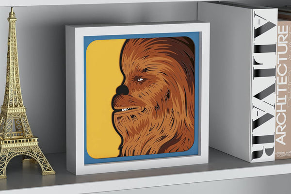 Chewbacca Shadow Box. File for cutting