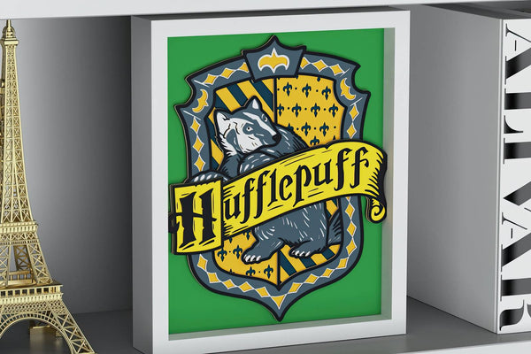 Hufflepuff Shadow Box. File for cutting