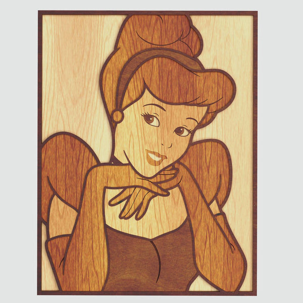 Cinderella Portrait Layered Design for cutting