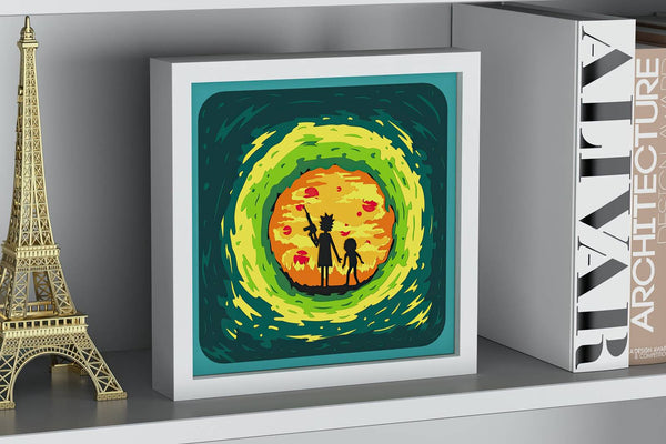 Rick And Morty Shadow Box. File for cutting