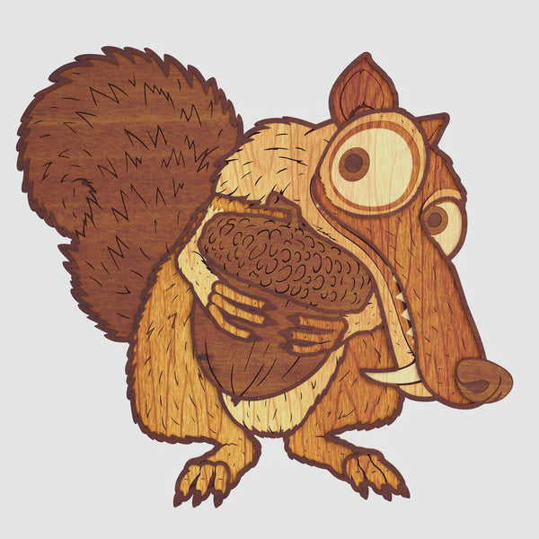 Scrat (saber-toothed squirrel from Ice Age) Layered Design for cutting