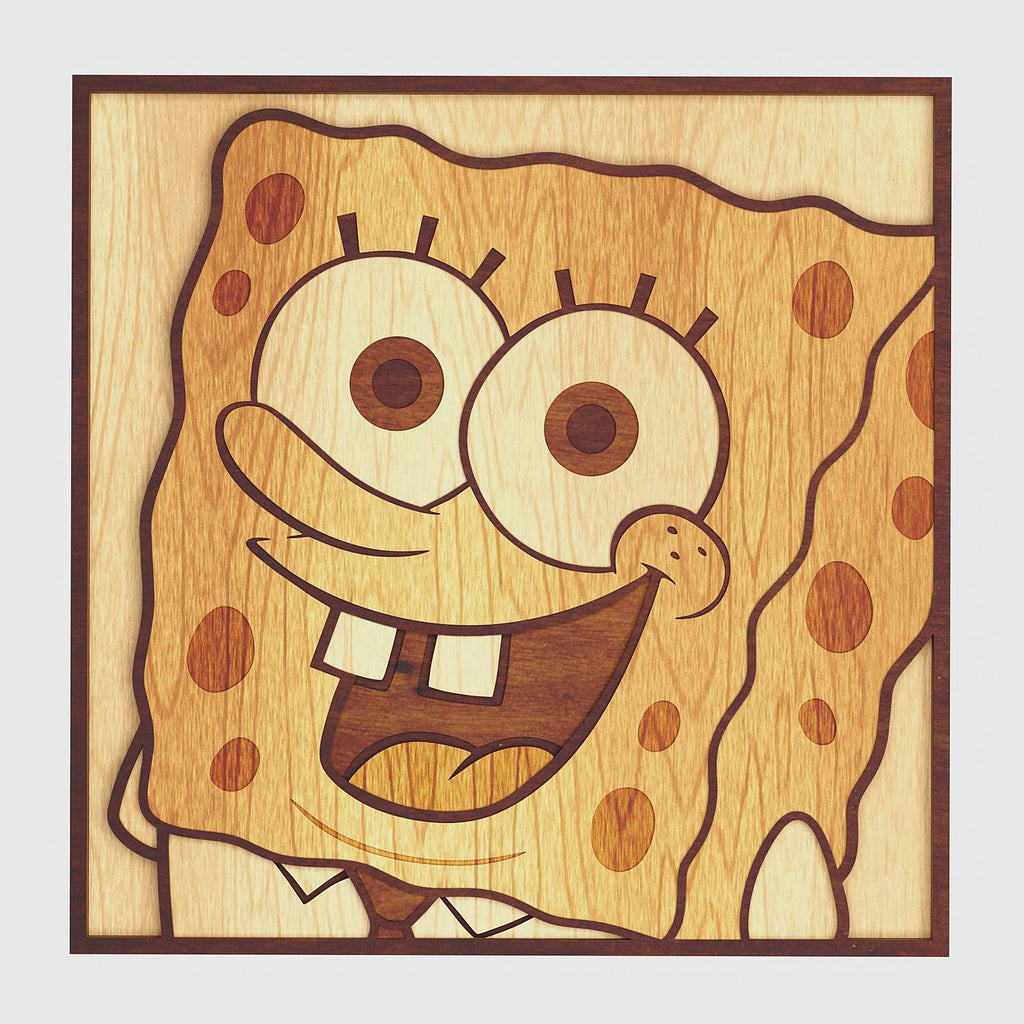 SpongeBob Portrait Layered Design for cutting - LaserCraftum