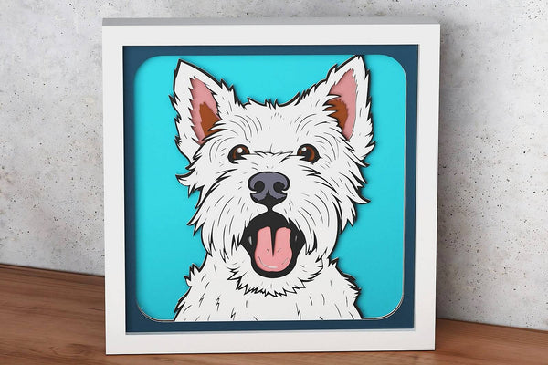 Highland White Terrier Shadow Box. File for cutting