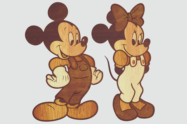 Teenage Mickey And Minnie Mouse Layered Design for cutting