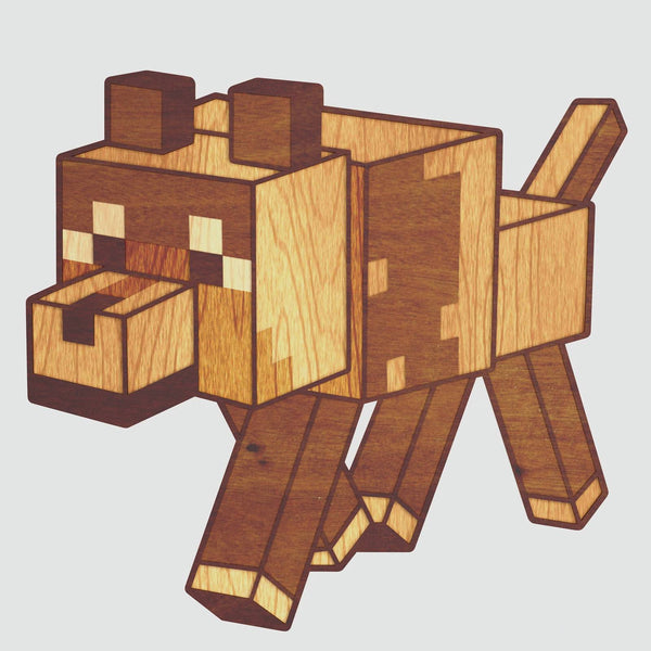 Minecraft Wolf Layered Design for cutting