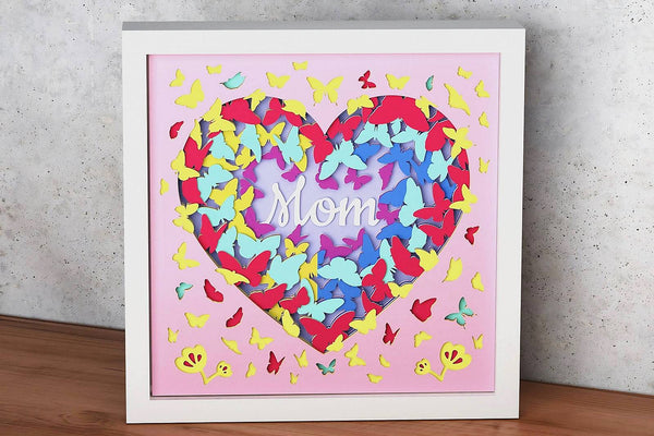 Mothers Day Shadow Box. File for cutting