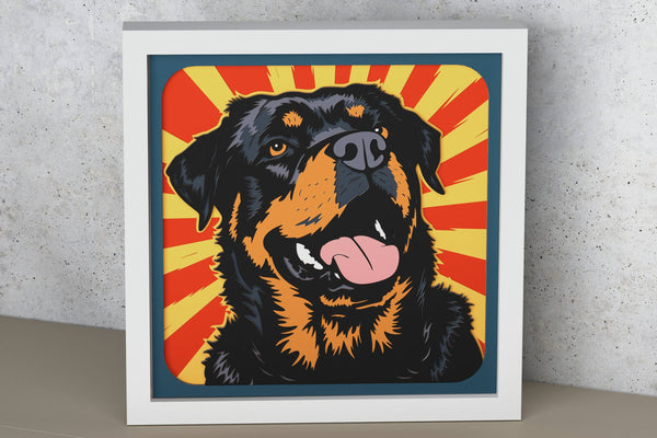 Rottweiler Shadow Box. File for cutting