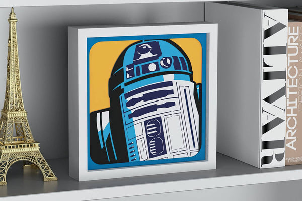 R2-D2 Shadow Box. File for cutting