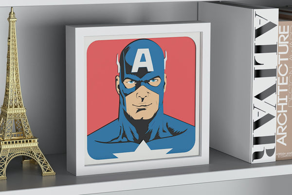 Captain America Shadow Box. File for cutting