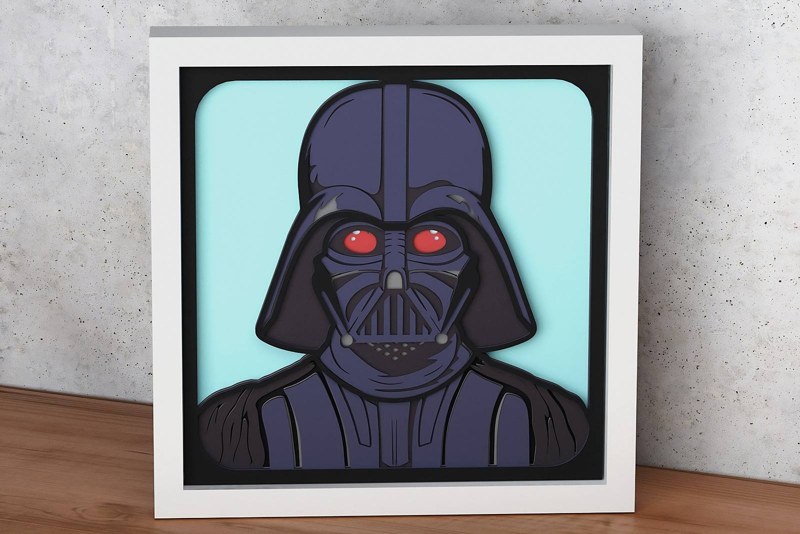 Darth Vader Shadow Box. File for cutting - LaserCraftum