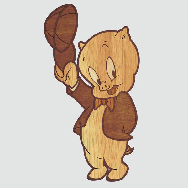 Porky Pig Layered Design for cutting