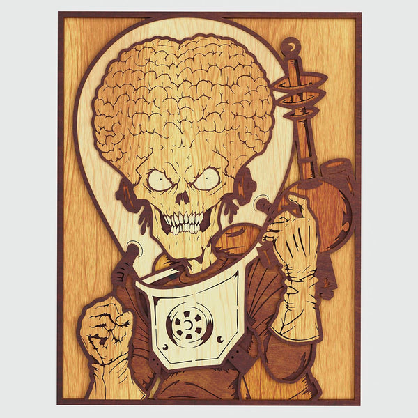 Alien from Mars Attacks Layered Design for cutting