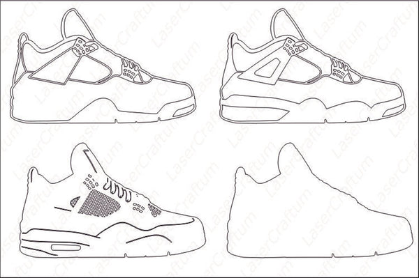 Air Jordan 4 Layered Design for cutting