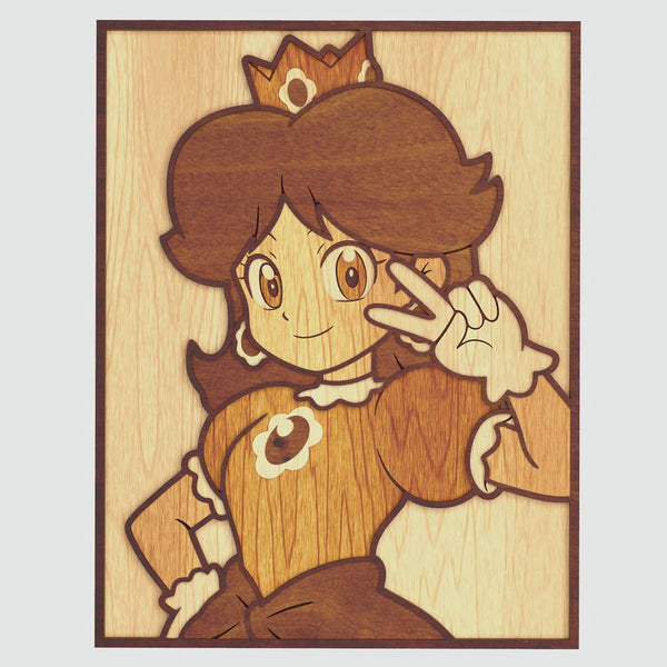 Princess Daisy Portrait Layered Design for cutting