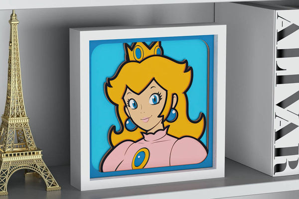 Princess Peach Shadow Box. File for cutting