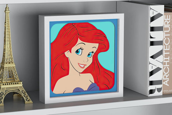 Little Mermaid Shadow Box. File for cutting