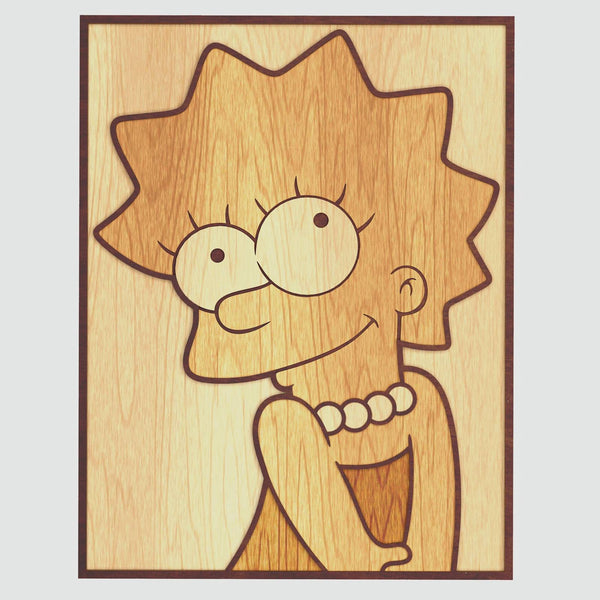 Lisa Simpson Portrait Layered Design for cutting