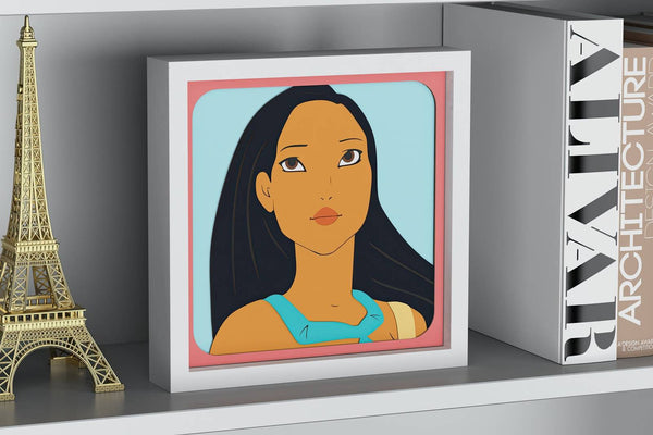 Pocahontas Shadow Box. File for cutting