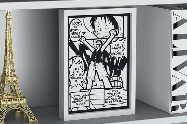 Manga One Piece Shadow Box. File for cutting