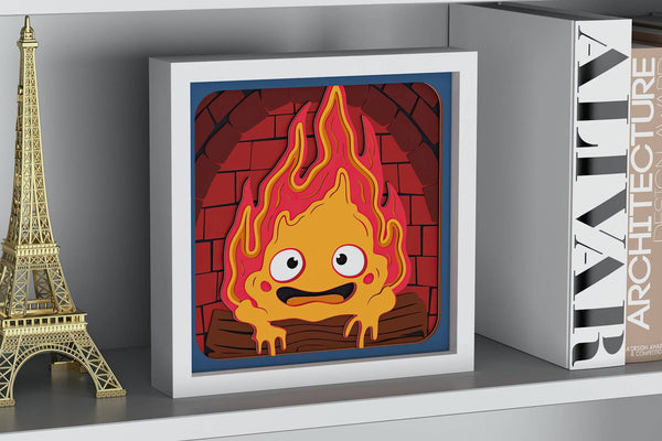 Calcifer Shadow Box. File for cutting