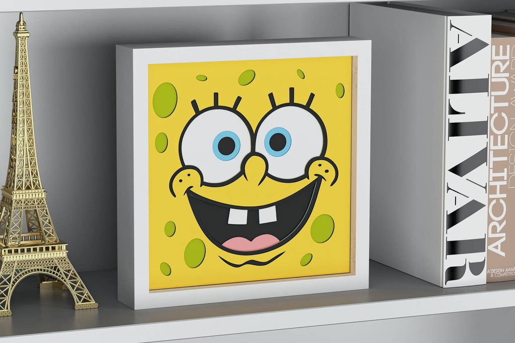 Spongebob Filing Document SpongeBob Shadow Box. File for cutting - LaserCraftum