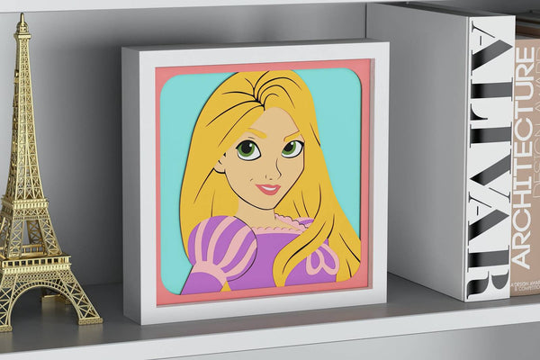 Rapunzel Shadow Box. File for cutting