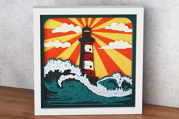 Lighthouse Shadow Box. File for cutting