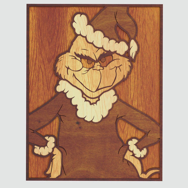 Grinch Portrait Layered Design for cutting