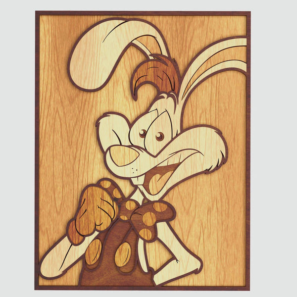 Roger Rabbit Portrait Layered Design for cutting