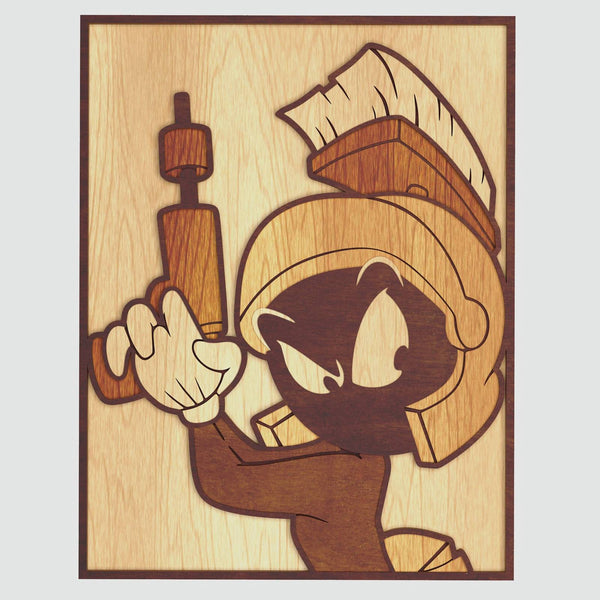 Marvin the Martian Portrait Layered Design for cutting