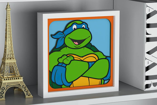 Ninja Turtle Shadow Box. File for cutting