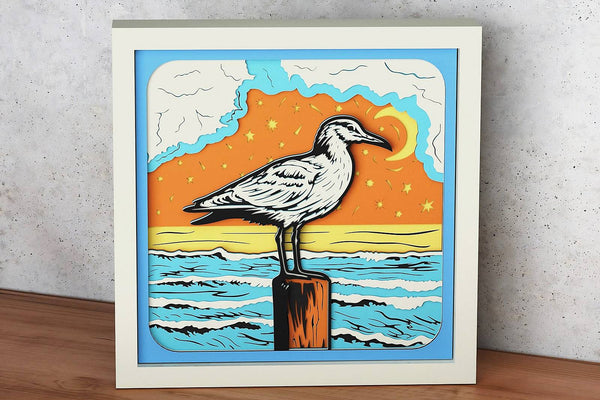 Seagull Shadow Box. File for cutting