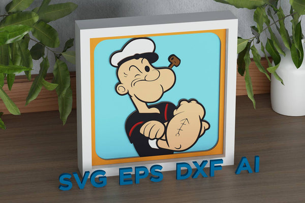 Popeye Shadow Box. File for cutting