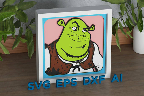 Shrek Shadow Box. File for cutting