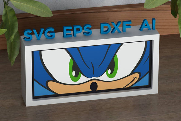 Sonic Eyes Shadow Box. File for cutting