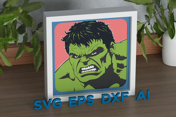 Hulk Shadow Box. File for cutting