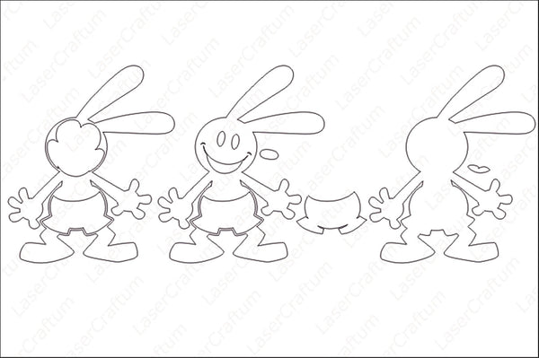 Oswald the Lucky Rabbit Layered Design for cutting