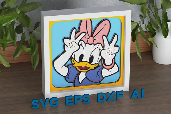 Daisy Duck Shadow Box. File for cutting