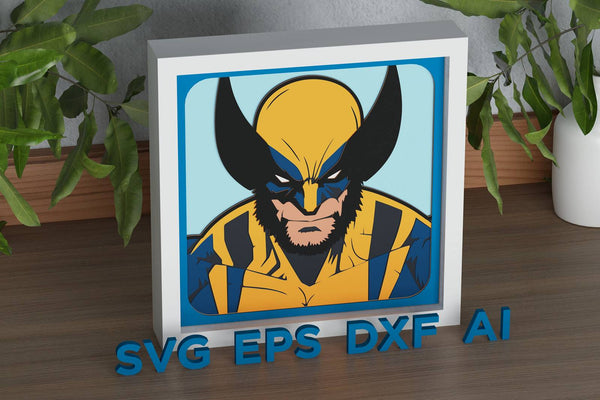 Wolverine Shadow Box. File for cutting