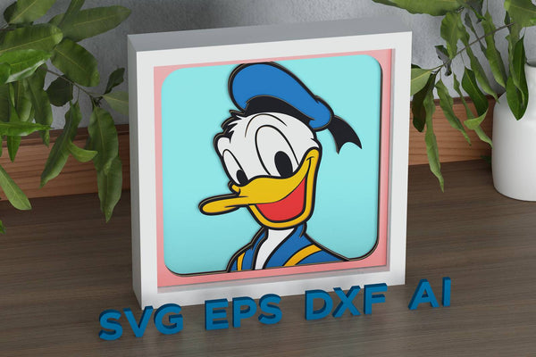 Donald Duck Shadow Box. File for cutting