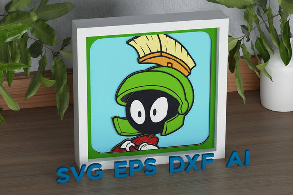 Marvin the Martian Shadow Box. File for cutting