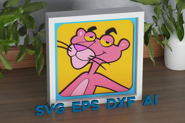 Pink Panther Shadow Box. File for cutting