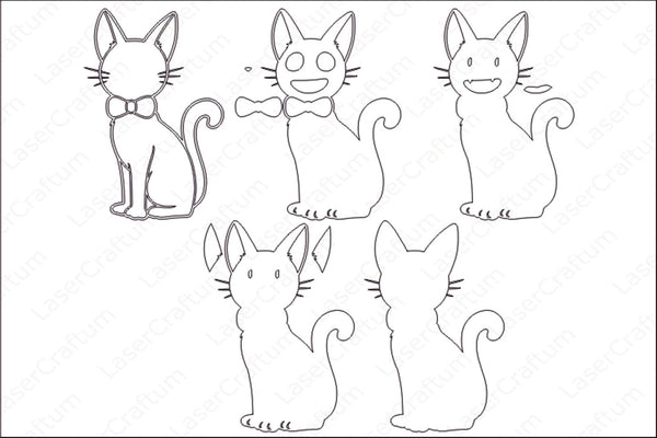 Jiji Cat (Kiki's Delivery Service) Layered Design for cutting