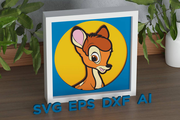 Bambi Shadow Box. File for cutting