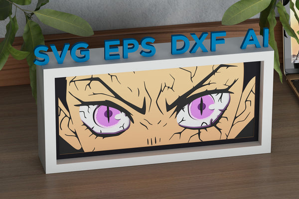 Nezuko Demon Eyes Shadow Box. File for cutting