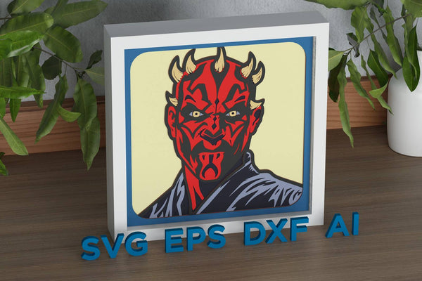 Darth Maul Shadow Box. File for cutting